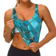 thumbnail image 3 of Yiaed Square Glass Mosaic Print Ladies Waistcoat Women Sports Vest Vest Sports Women Sports Top Yoga Vest for Women-Medium, 3 of 8