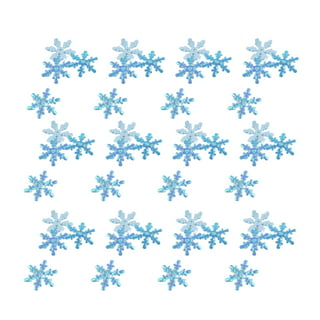 Snowflake Confetti Decor, 400pcs Creative Snow Shaped Confetti Plastic Snowflakes Confetti Lightweight Snowflake Slices for Christmas Party, Size: 3.5