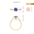 thumbnail image 4 of ANGARA Natural Tapered Shank Tanzanite Solitaire Ring with Diamonds in 14K Yellow Gold for Women (Size-6mm) | December Birthstone, Anniversary, Jewelry Gift for Women | Natural Tanzanite Ring, 4 of 9