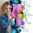 thumbnail image 3 of Blackout Kids Curtains,Purple Yellow Blue Butterfly Pattern Childrens Insulated Curtains Set Of 2,Bedroom Essentials,Toddler Room Decor 52"x84", 3 of 5
