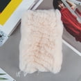 thumbnail image 3 of Bufanda de piel auténtica hecha a mano para mujer, bufanda de piel elástica tejida, diademas de piel de conejo Rex auténtica, bufandas de invierno con forma de anillo de piel natural para niñas, 3 of 5