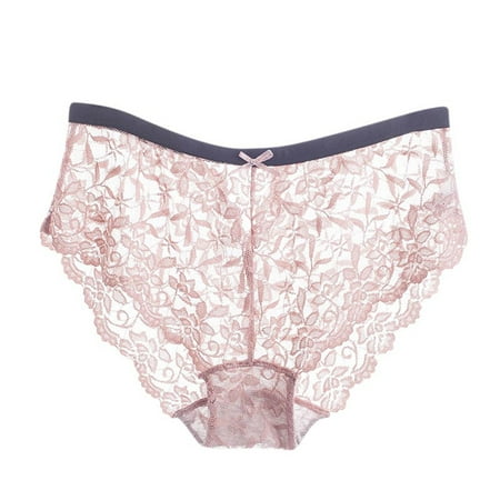 uublik Womens Briefs Underwear High Waist High Waist Breathable Briefs Soft Underpants Ladies Stretch Panties Lace Underwear for Women Pink