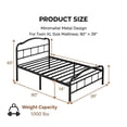 thumbnail image 2 of Apextella 14 in Twin XL Metal Platform Bed Frame with Headboard and Footboard, No Box Spring Needed, Underbed Storage, Black, 2 of 6