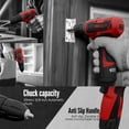 thumbnail image 5 of 12v Cordless Drill Driver Cd12-74 | 17 Settings +1 Mode Setting | 1450 Rpm,10mm Keyless Chuck | Led Light, 2-Speed Mode | 1500mah Battery, 32 Accessories | Perfect For Home & Diy Projects, 5 of 5