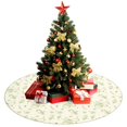thumbnail image 3 of 48 Inch Christmas Tree Skirt – Velvet Plush Tree Mat, Soft Thickened Polyester with Red Ties, Single-Sided Printing, Available in 30in/36in/48in, Perfect for Holiday Xmas Tree Decoration, 3 of 7