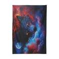 thumbnail image 3 of 54x54 Inch Tablecloth Polyester Square Tablecloth for Home Kitchen Dinner Decor Wolf Face and Moon, 3 of 9