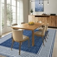 thumbnail image 2 of FairOnly Blue 10'x13'Framed Non Slip Area Rug Modern Minimalist Machine Washable Floor Rug for Living Room Dining Room Bathroom, 2 of 7