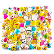 30Pcs Squishy Toy set, Outgeek Cute Scented Slow Rising Squishy Phone Chain Squishy Chain Slow Rising Stress Reliever Soft Squishy Toy Stress Relief Toys for Phone Decor