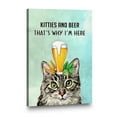 thumbnail image 4 of Kitties and Beer That's Why I'm Here Canvas Wall Art – Funny Cat and Beer Quote Print – Bar, Man Cave, or Kitchen Decor – Stretched Ready to Hang – Gift for Cat Lovers and Beer Fans, 4 of 4