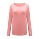 thumbnail image 4 of Top de manga larga de punto liso para mujer - Camiseta básica para combinar con otras prendas, ideal para la oficina o para llevar de forma informal, 4 of 5