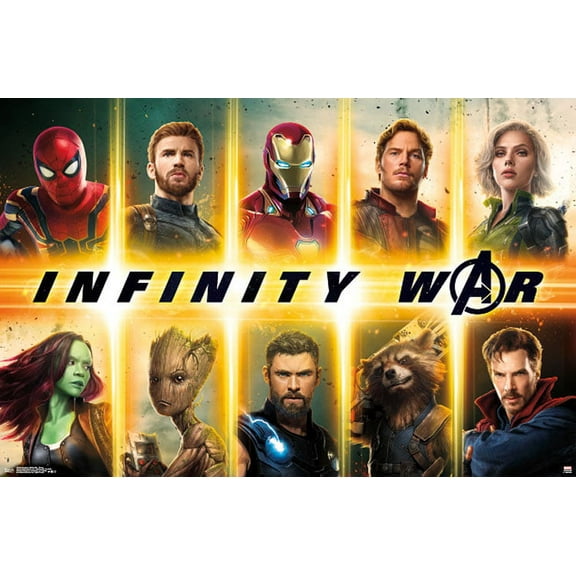 Marvel Cinematic Universe - Avengers - Infinity War - Group Wall Poster, 22.375" x 34"