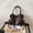 Coffee, variant on Vintage Faux PU Leather Hobo Shoulder Tote Bag, Large Capacity Soft Slouchy Handbag with Wood‑Bead Pendant, Adjustable Single Shoulder Strap, Casual Daily Work Commute Weekend Travel