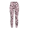 thumbnail image 5 of Renewold Love Leopard Print Pink Yoga Pants with Pockets for Women Stretch High Waisted Tummy Control Workout Tights Buttery Soft Graphic Leggings Sportswear Basic Pants, 3XL, 5 of 8