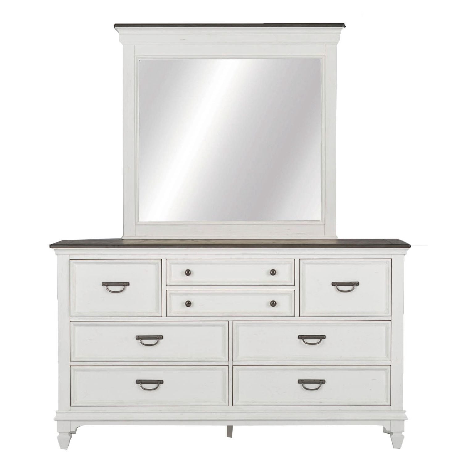 Liberty Furniture Allyson Park California King Bed Dresser & Mirror Nightstand