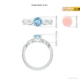 thumbnail image 4 of ANGARA Natural Solitaire Aquamarine Infinity Shank Ring in 14K White Gold for Women (Size-6mm) | March Birthstone, Birthday, Anniversary, Jewelry Gift for Women | Natural Aquamarine Ring, 4 of 9