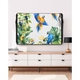 thumbnail image 3 of Outdoor TV Cover 40 to 43 Inch Weatherproof, Tropical Botanical Waterproof TV Screen Protector for Outside Decor with Zipper and Pocket 40"L x 25"H , Parrot Toucan Palm Banana Leaf Green Blue, 3 of 7