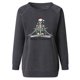 thumbnail image 5 of Pntutb Mujer Halloween Navidad Calavera Estampado Cuello Redondo Suelto Jersey Estampado Sudadera top Pntutb Pntutb-4727, 5 of 6