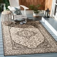 thumbnail image 2 of SAFAVIEH Beach House Stanice Medallion Indoor/Outdoor Area Rug, Creme/Brown, 3' x 5', 2 of 6