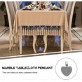 thumbnail image 2 of Pack Of 4 Heart Tablecloth Weights Stone With Clip Marble Stone Table Cloth Clip For Garden, Picnic, Wedding, 2 of 4