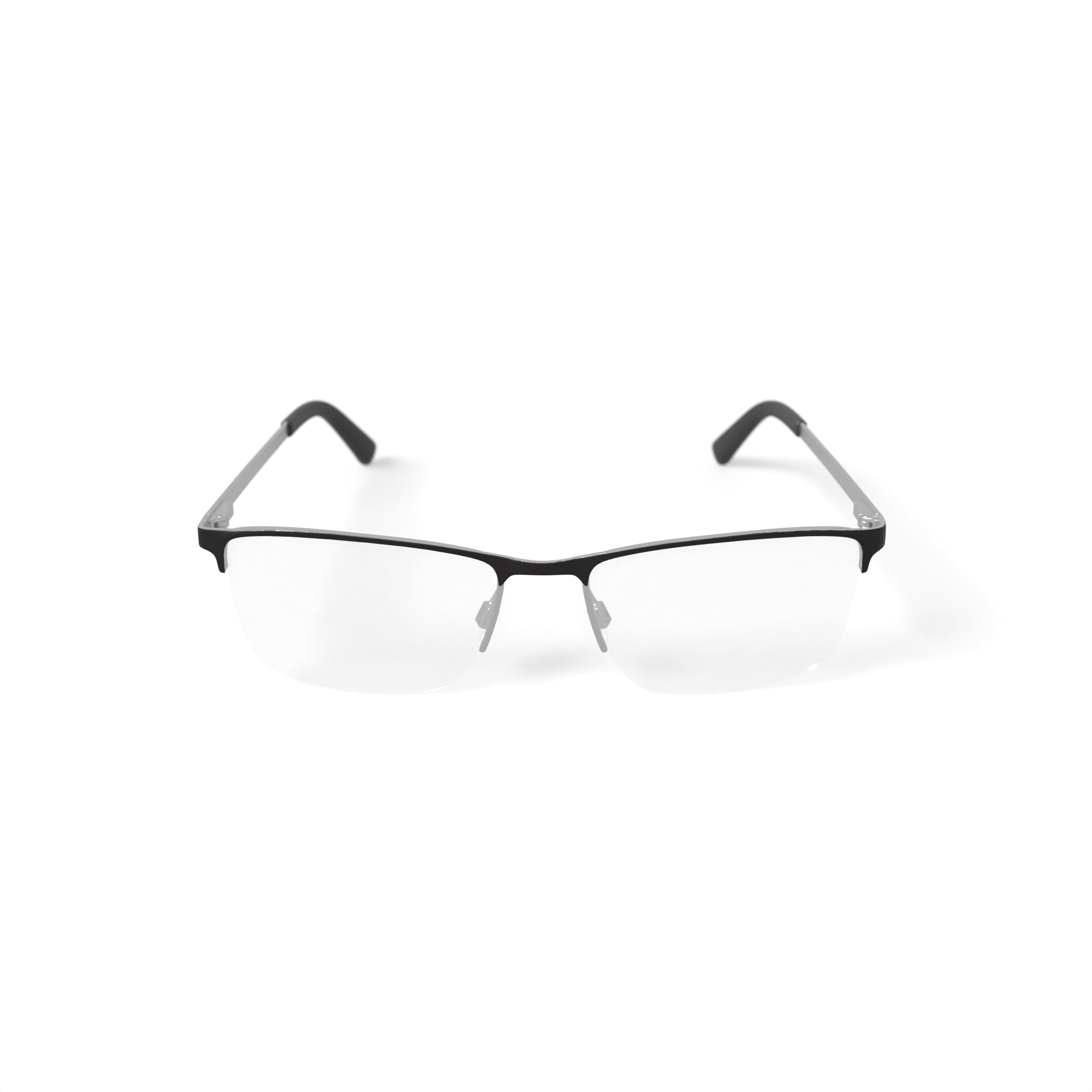 Walmart Men's MV012 Robb Rectangular Prescription Eyeglasses with Case, Silver