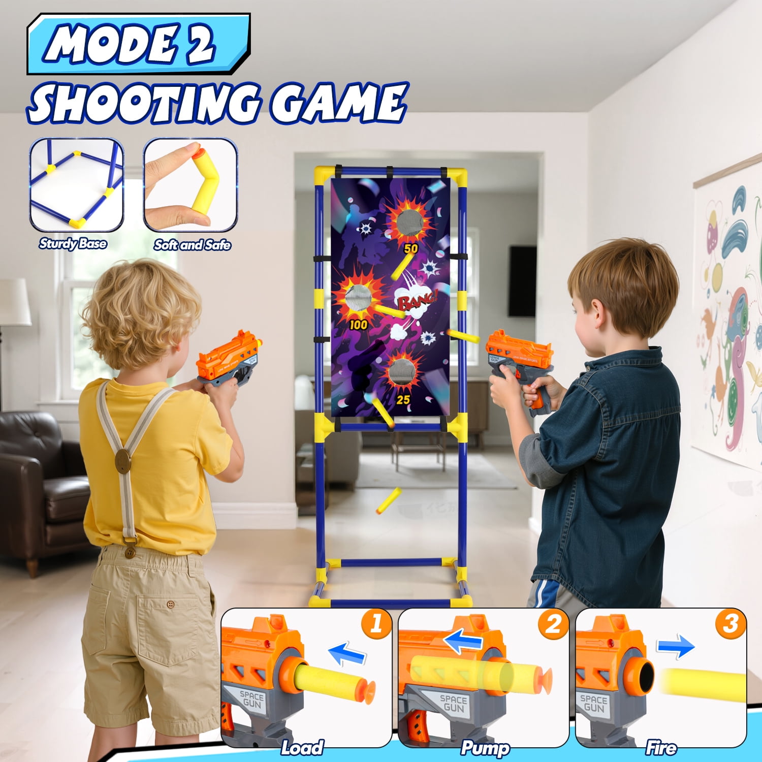 UQN Bean Bag Toss Game for Kids 3-8, 3-in-1 Outdoor Cornhole Game Set with Shooting & Ring Toss Games for Kids, Backyard Indoor Outside Toys for Boys Girls Ages 5 6 7 8 9 10, Birthday Party Game Gift