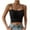 Black, variant on UYISJ Camisole for Women V Neck Sleeveless Crop Top Spaghetti Strap Ribbed Knit Tank Top