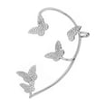 thumbnail image 2 of Qarigey Elegantes y exclusivos aretes de oro para mujer - Auriculares de estilo estrella de tendencia líder sin orificios para los oídos Ropa, zapatos y accesorios Miscelánea plateado (derecha), 2 of 6