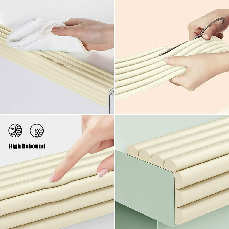 Huwena 4 Rolls Extra Wide Edge Protector for Baby 26ft Soft Baby Proofing  Safety Guards Padding with Adhesive Double Sided Pre Taped Foam Padding for