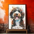 thumbnail image 4 of Spanish Water Canvas Wall Art, Modern Cute Colorful Spanish Water Canvas Dog Art Pictures Wall Decor for Kids Bedroom Decoration Unframed 8x12 inches, 4 of 5