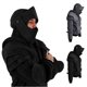 thumbnail image 2 of Men Sweatshirt Solid Color Front Pocket Pullover Hoodie Medieval Style Face Cover Hooded Knight Sweatshirt Halloween Clothing, 2 of 5