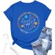 thumbnail image 1 of Camiseta informal de cuello redondo con letras estampadas para mujer, para el verano: tejido suave, estilo informal, tallas S-XXL, perfecta para el día a día., 1 of 3