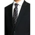thumbnail image 4 of LN LUCIANO NATAZZI Men's Modern Fit Suit Two Button Blazer Pinstripe 2 Piece Black Stripe, 4 of 5