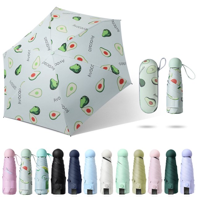 Mistaha Parasol Plié Ultraléger à Six Baleines avec Boîte Protection Solaire Protection UV Pare-Soleil Soleil