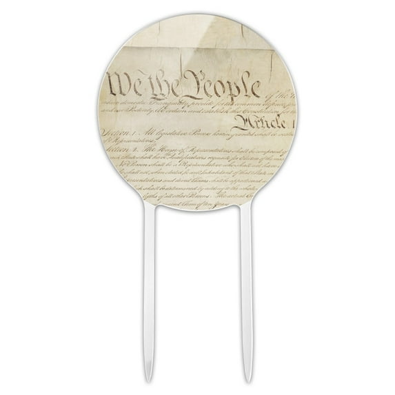 Acrylic Constitution of the United States of America Cake Topper Party Decoration for Wedding Anniversary Birthday Graduation