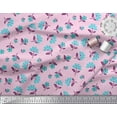 thumbnail image 3 of Soimoi Feuilles de Soie & Tissu Imprimé Artistique Floral 1 Yard 42 Inch Wide, 3 of 5