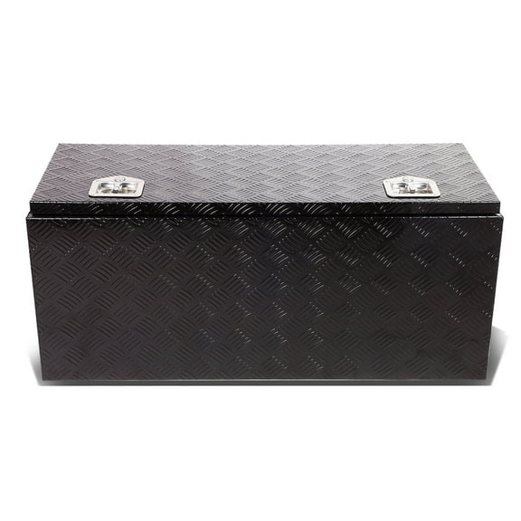 DNA Motoring 36"x18"x16" Aluminum Pickup Truck Bed Trailer Key Lock Storage Tool Box (Black)