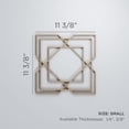 thumbnail image 3 of Ekena Millwork 11 3/8"W x 11 3/8"H x 1/4"T Small Lakewood Decorative Fretwork Wood Wall Panels, Red Oak, 3 of 18