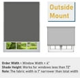 thumbnail image 6 of LUCKUP Cordless Roller Shades for Windows, Blackout Roller Blinds with UV Protection Thermal Insulated and Privacy, 34" W x 72" L, Dark Grey, 6 of 7