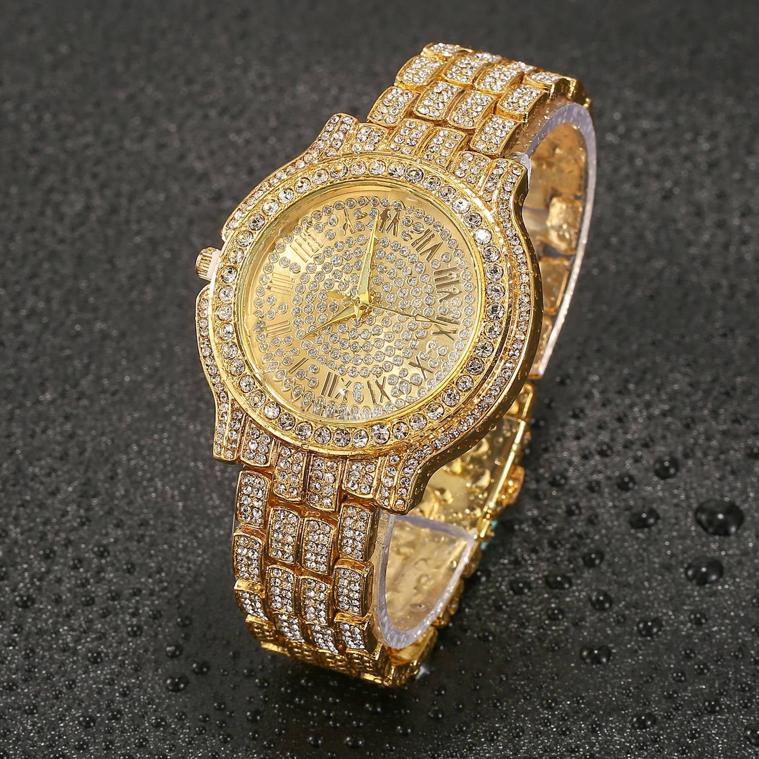 iMountek - Quartz Watch Luxury Crystal Rhinestone Watch Diamond Gold