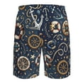 thumbnail image 6 of Kll Nautical Men'S Casual Summer Beach Shorts Hawaiian Shorts With Pockets-X-Large, 6 of 9