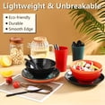 thumbnail image 6 of Mirdinner 20 Pcs Unbreakable Colorful Plastic Dinnerware Sets for 4, Reusable Lightweight Camping Plates Cups and Bowls with Cutlery Set, Great for Kids & Adult, Dishwasher Microwave Safe, 6 of 7