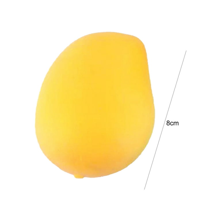 Kitem Simulated Squeeze Toys Mango Shape Mini Soft Elastic Fruit