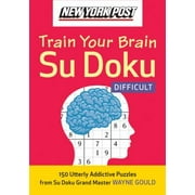 New York Post Train Your Brain Su Doku: Difficult, Used [Paperback]