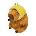 thumbnail image 3 of Peluche de capibara para decoración de habitación infantil, dormitorio, sala de estar, juguete suave marrón de dibujos animados piña y s, 3 of 9