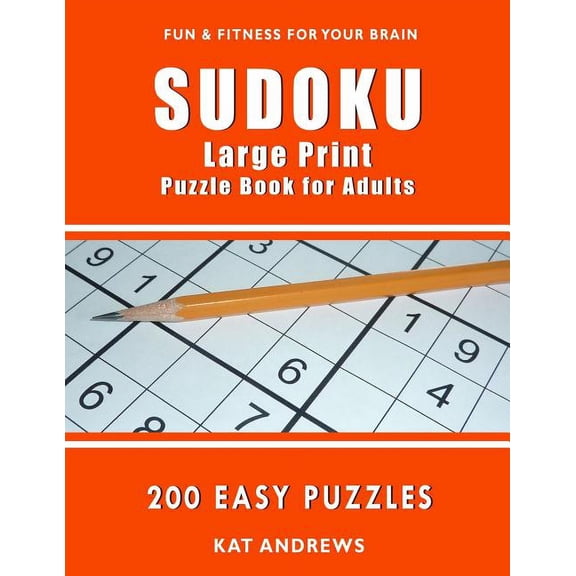 SUDOKU Large Print Puzzle Book for Adults: 200 Easy Puzzles, (Paperback)