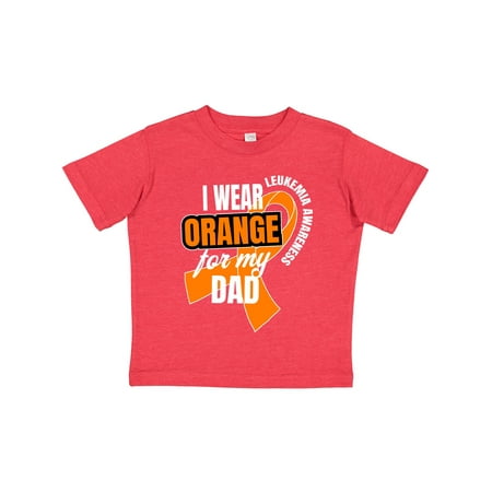 

Inktastic I Wear Orange for My Dad Leukemia Awareness Gift Toddler Boy or Toddler Girl T-Shirt