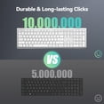 thumbnail image 6 of Keyboard Rechargeable, 4-Device Free Switching (2.4G+BT), Ultra-Slim Full Size Keyboard, Quiet Typing, for PC/Laptop/ TV/Phone, Adjustable Stand, 12 Multimedia, 6 of 6
