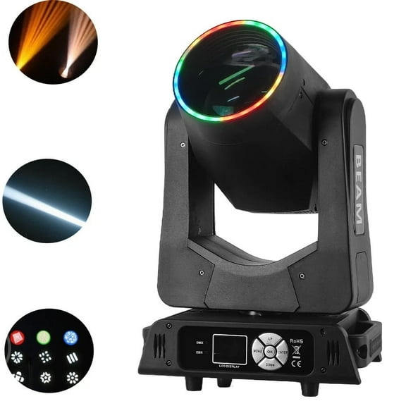 200W LED Beam Moving Head DJ Lighting New DJ Equipment Gobo with Ring Circle