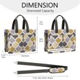 thumbnail image 3 of Boho Canvas Tote Bag for Women with Compartments, Large Cute Checkered Teacher Student Shoulder Bag Nurse Purses Crossbody Bags Work Laptop Book Bag Satchels Handbags, 3 of 6