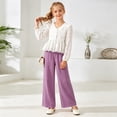 thumbnail image 4 of JUMEYU Cute Tween Clothes Little Girls' Kids 2 Pieces Long Sleeve Top Pants Leggings Clothes Set Outfits Size 9-10 (Purple,9-10 Years), 4 of 8